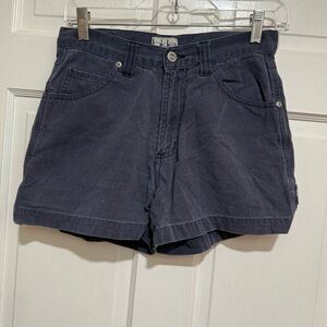 Navy Blue Buckle Womens Shorts Size 28
